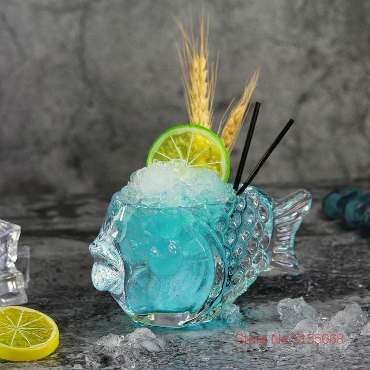 Creative 3D Transparent Fish Shape Bar Cocktail Glass - Onset Gadgets