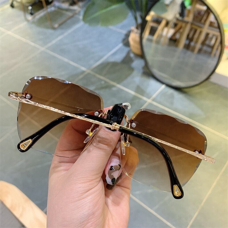 Vintage Clip Frameless UV Sunglasses - Onset Gadgets