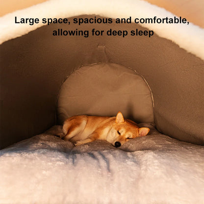 PupCave - Detachable 2 In 1 Winter Warm Dog Cave Bed House