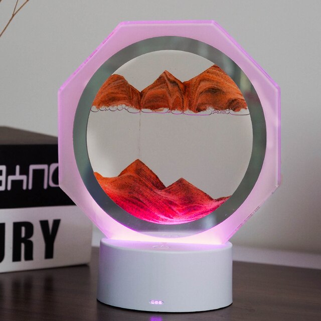 7 Colors USB Sandscape Table Lamp - Onset Gadgets