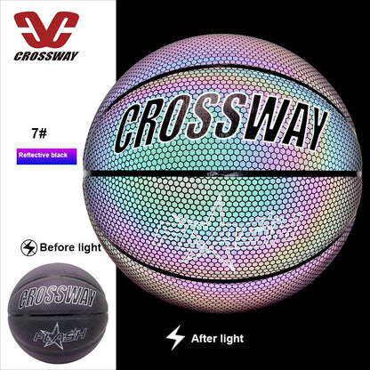 Holographic Reflective Basketball Ball Wear-Resistant Luminous Night - Onset Gadgets