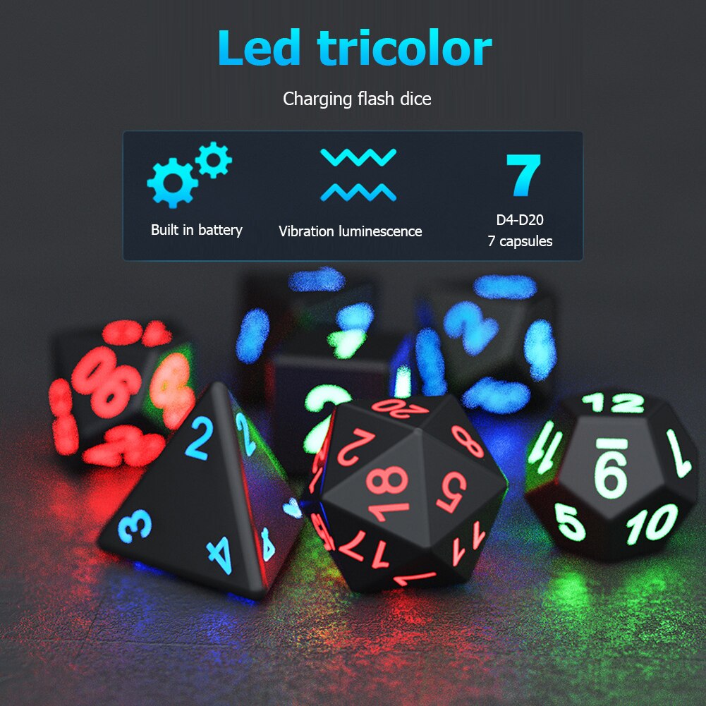 Electronic Luminous LED DND Dice Set - Onset Gadgets