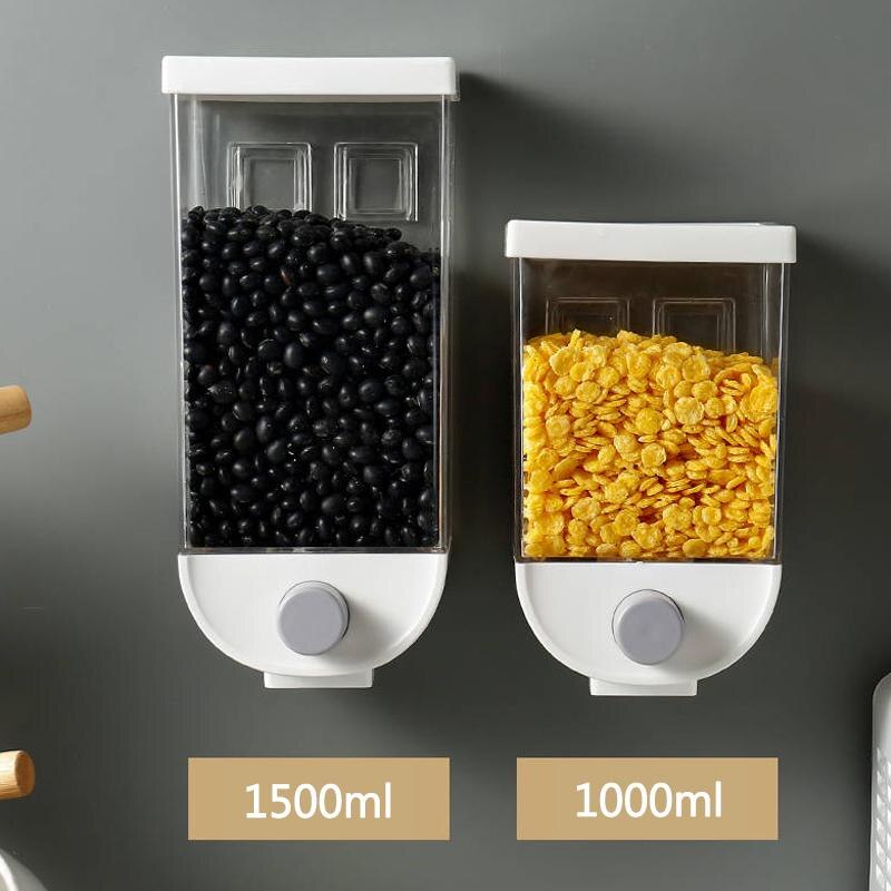 Wall-Mounted Kitchen Multi-Grain Sealed Jars - Onset Gadgets