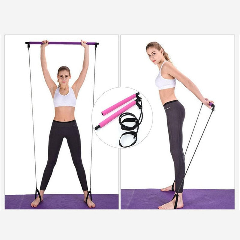 Portable Pilates Bar and Resistance Band - Onset Gadgets