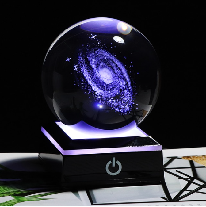 6/8cm Galaxy Miniature 3D Crystal Ball - Onset Gadgets