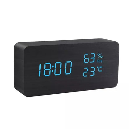 Alarm Clock LED Wooden Watch - Onset Gadgets