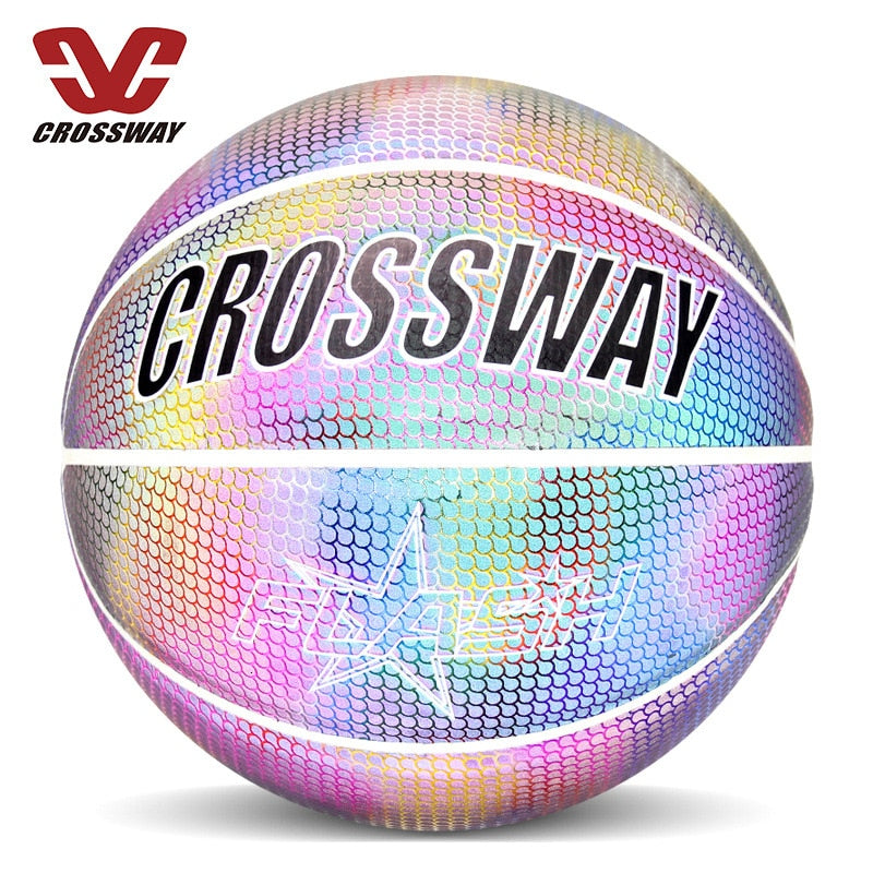 Holographic Reflective Basketball Ball Wear-Resistant Luminous Night - Onset Gadgets