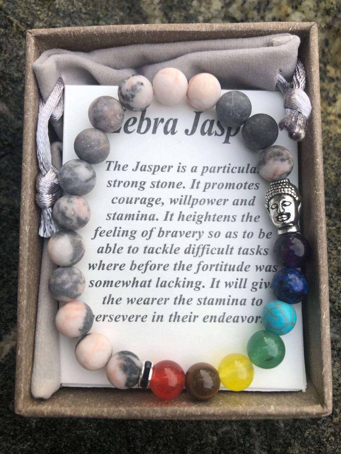 Zebra Jasper Stone Chakra Bracelet - Onset Gadgets