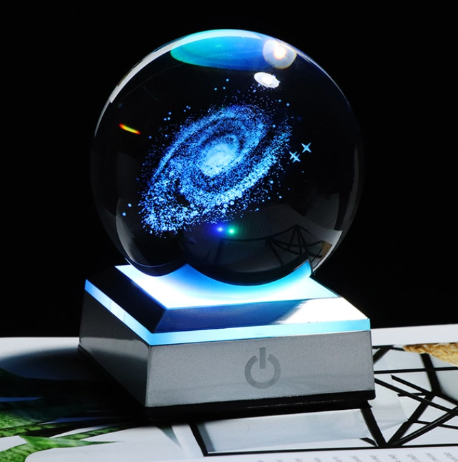 6/8cm Galaxy Miniature 3D Crystal Ball - Onset Gadgets