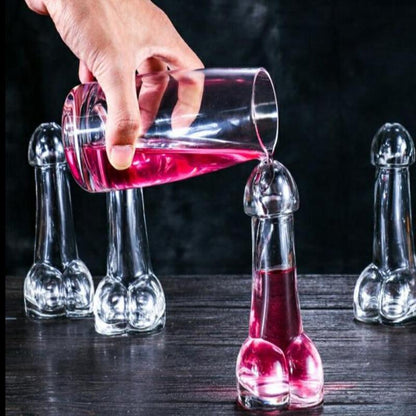 Funny Transparent Penis Shape Cocktail Glass for Party Bar Decoration - Onset Gadgets