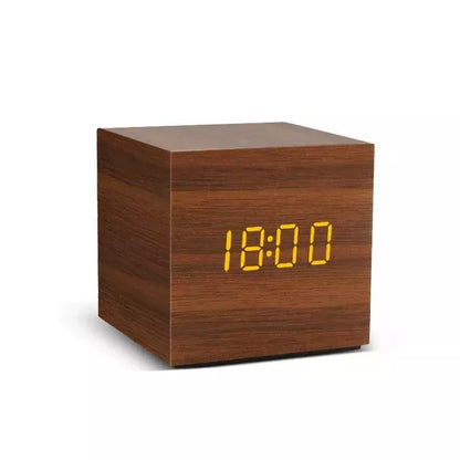 Alarm Clock LED Wooden Watch - Onset Gadgets