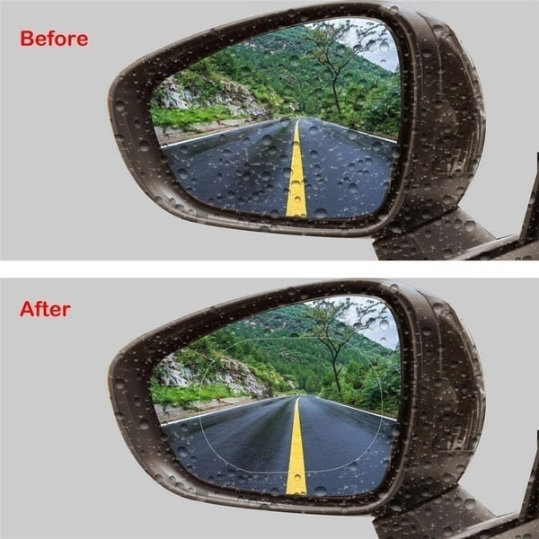 2Pcs/set Rainproof Car Accessories Car Mirror Window Clear Film Membrane Anti Fog Anti-glare Waterproof Sticker Driving Safety - Onset Gadgets