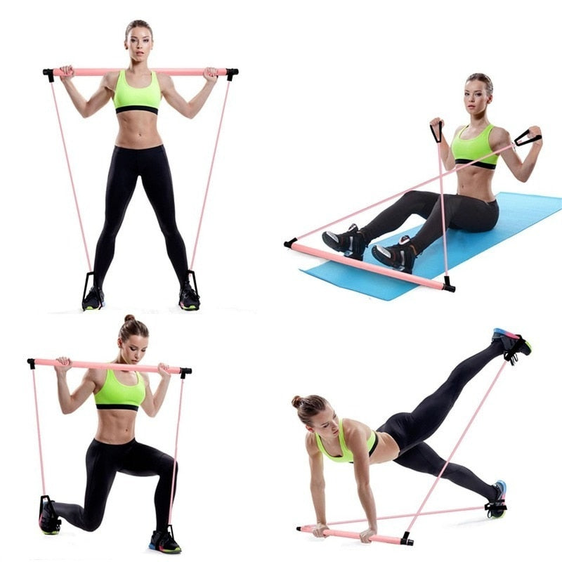 Portable Pilates Bar and Resistance Band - Onset Gadgets