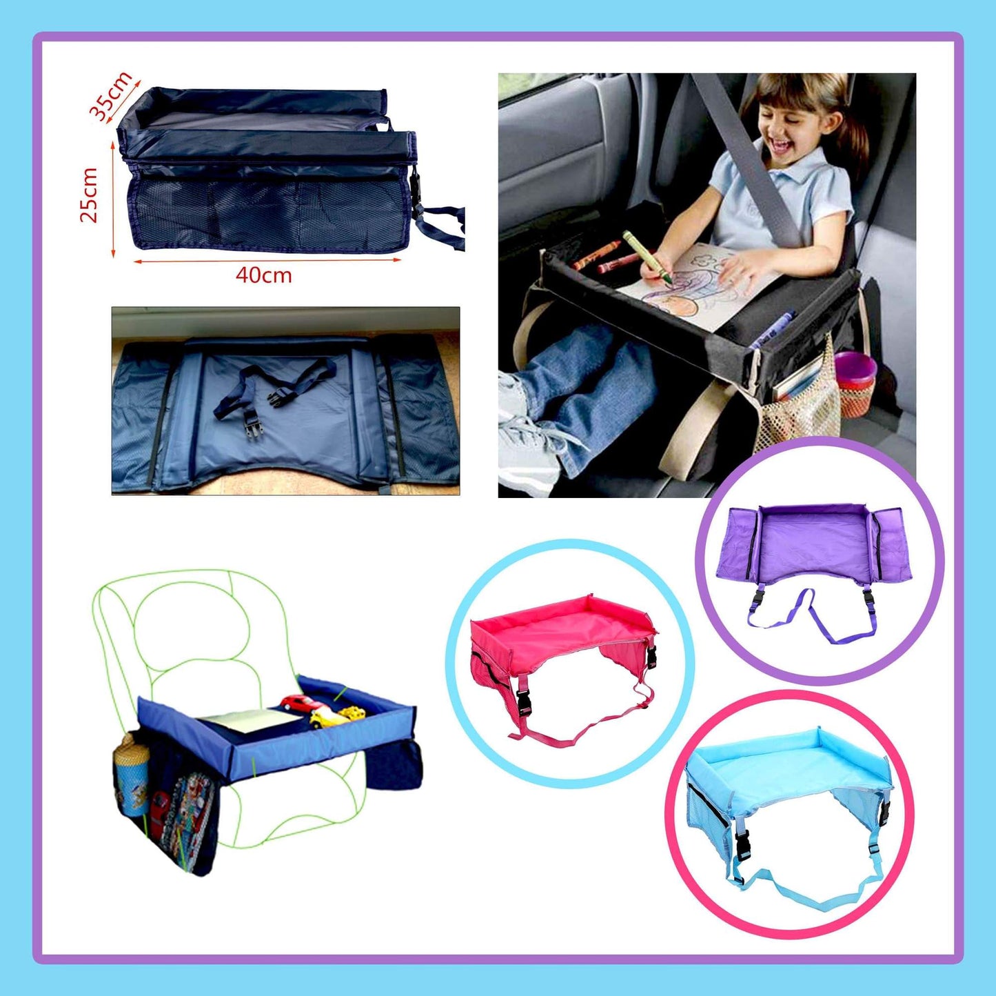 Waterproof kid's car seat table. - Onset Gadgets