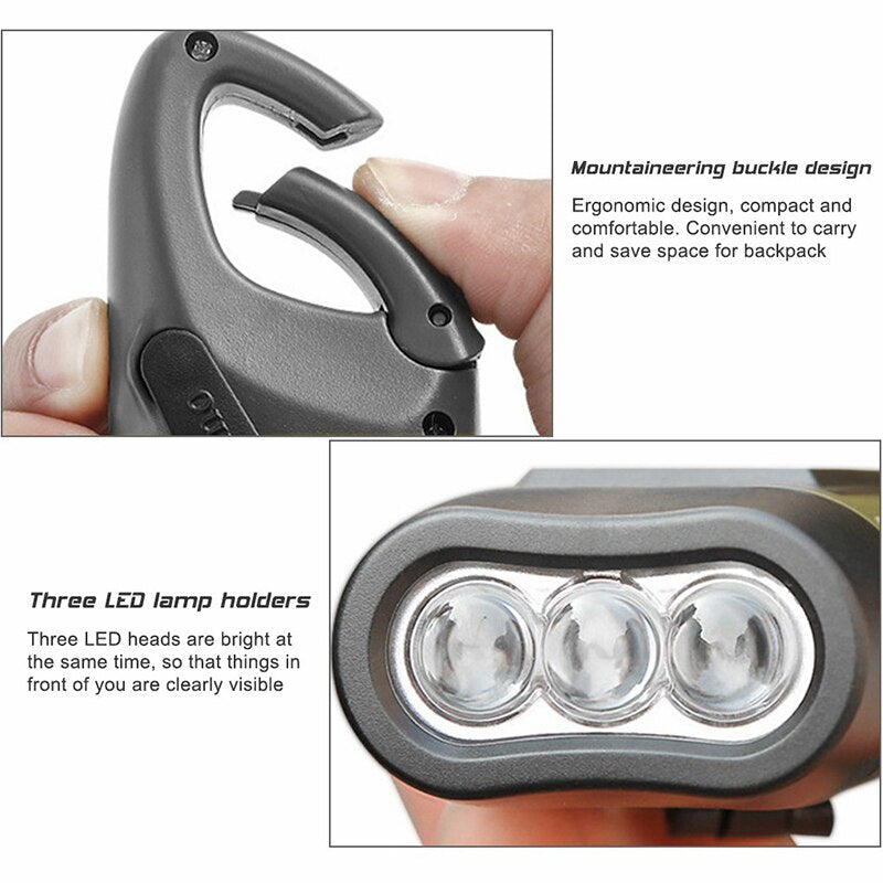 Hand Crank & Solar Powered Flashlight - Onset Gadgets