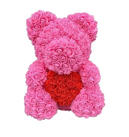 Rose Bear Heart Artificial Flower - Onset Gadgets